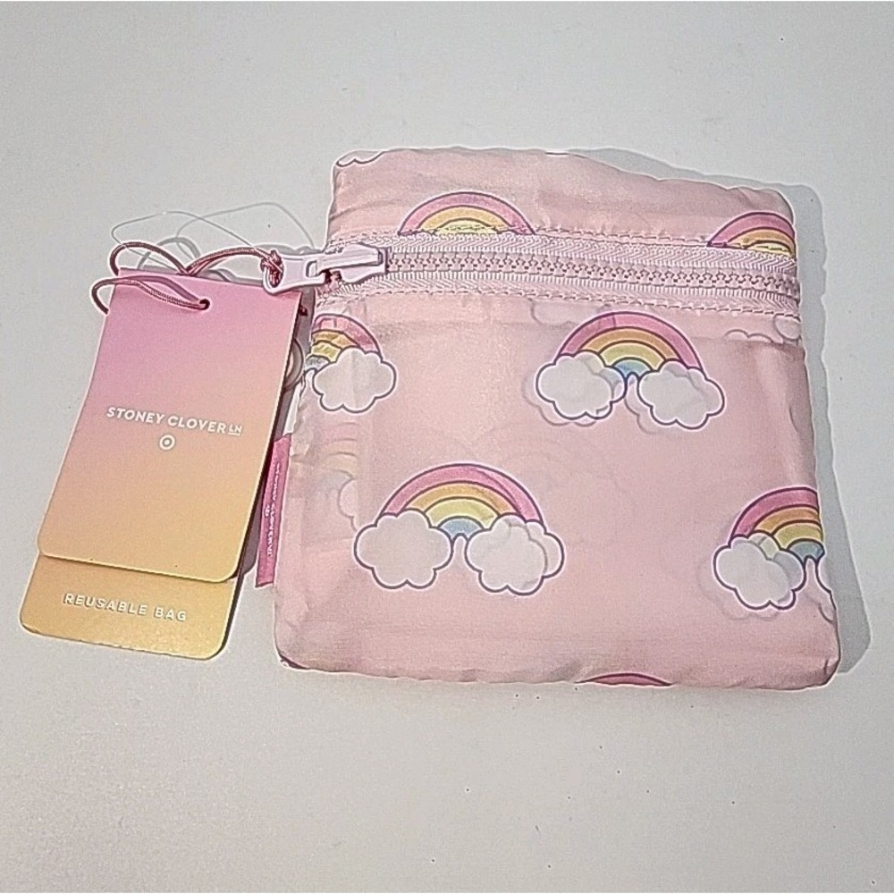 Stoney Clover Lane x‎ Target - Reusable Tote Bag Light Pink w/Mini Rainbows NEW
